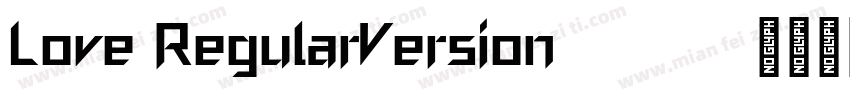 Love RegularVersion 1001字体转换